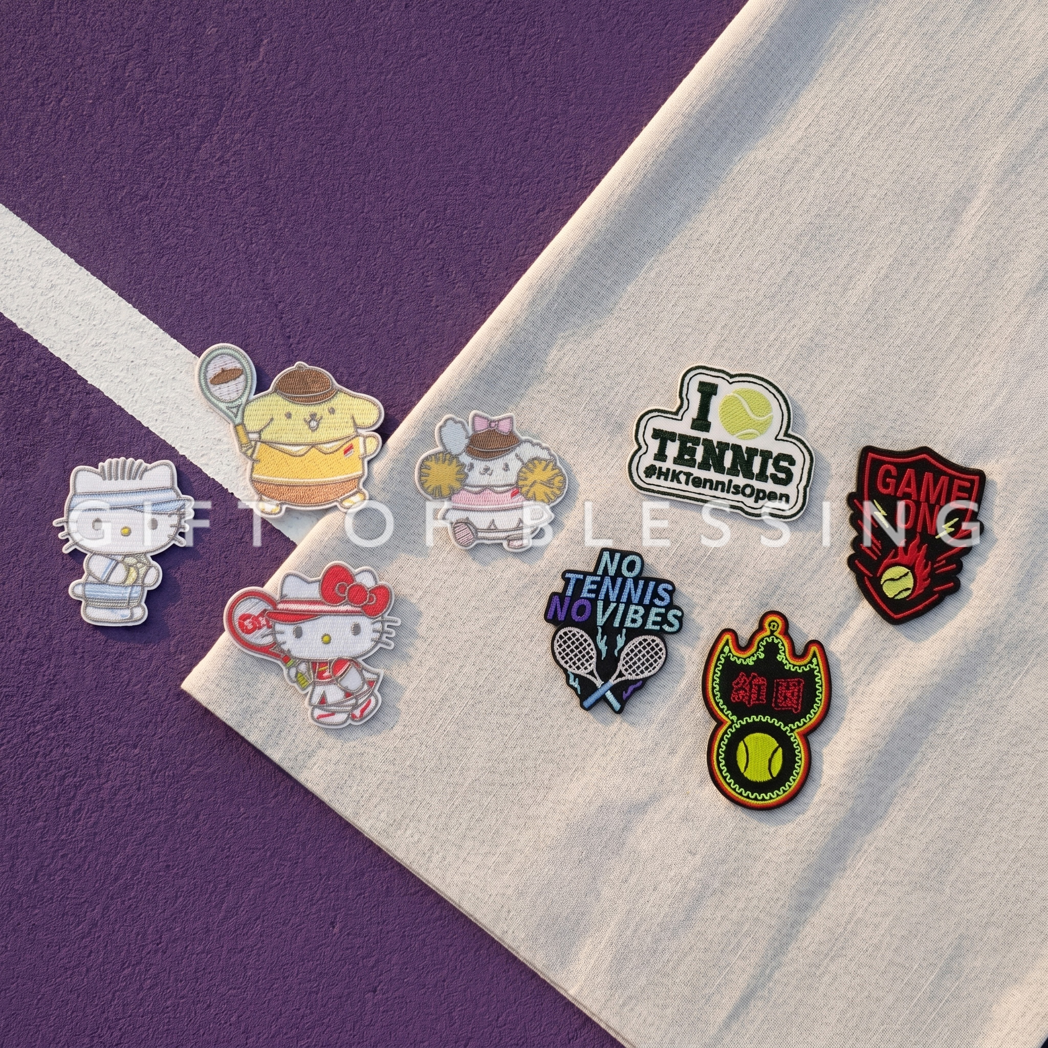 中國香港網球總會  刺繡襟章燙貼