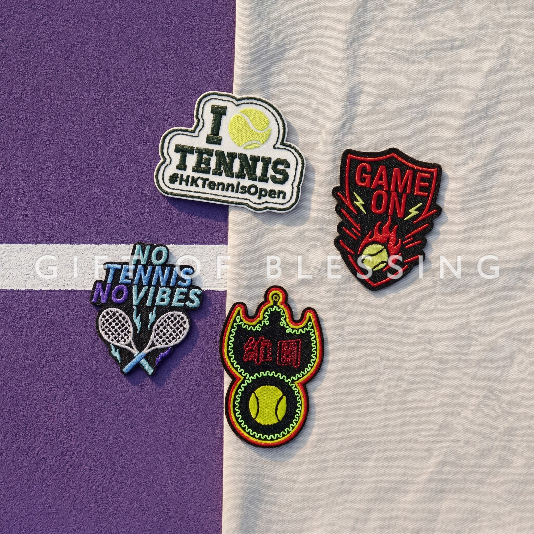 中國香港網球總會  刺繡襟章燙貼