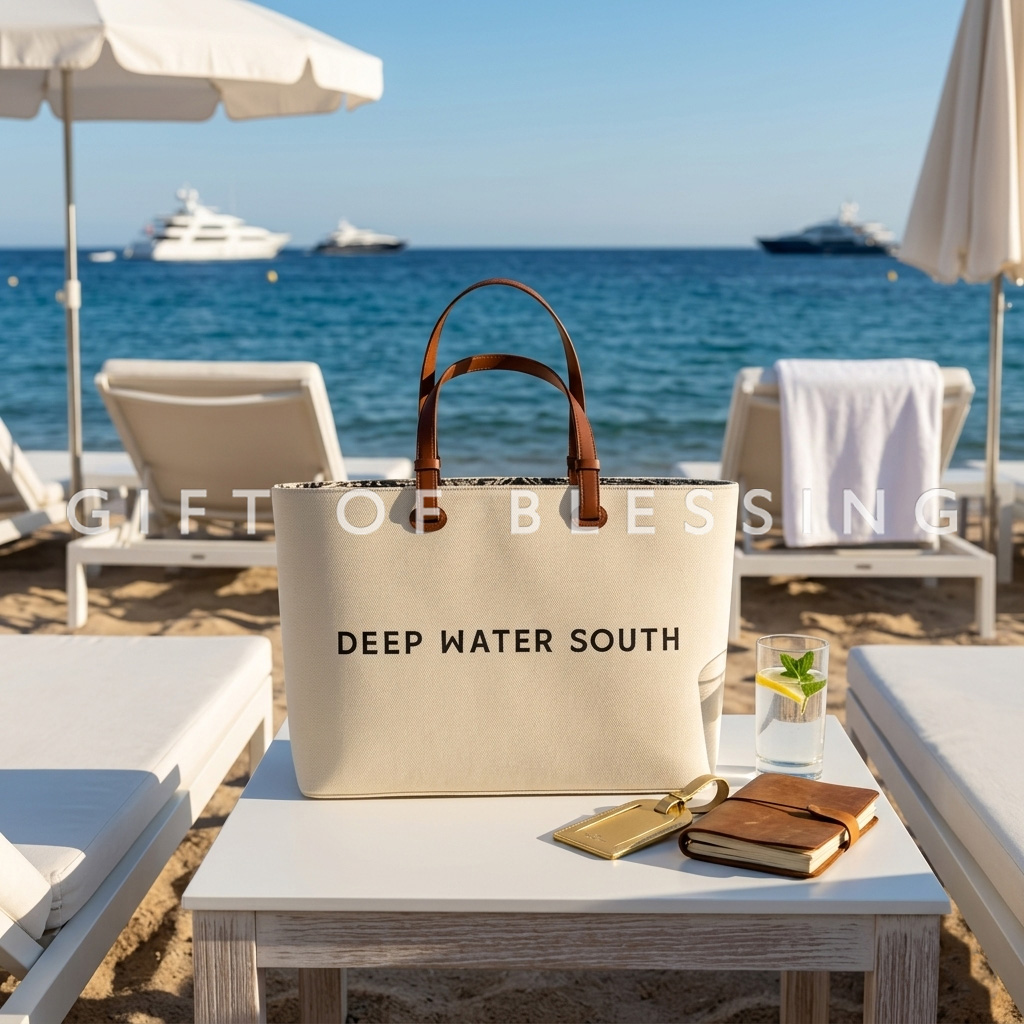 Wheelock 會德豐 Deep Water South 時尚棉布手挽袋